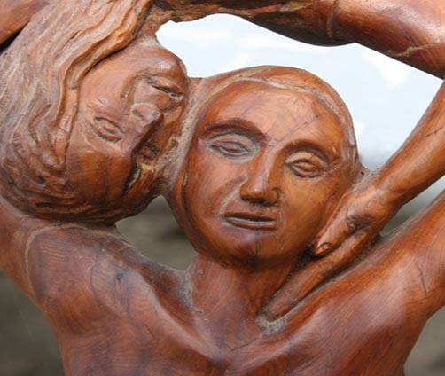 image couple en bois